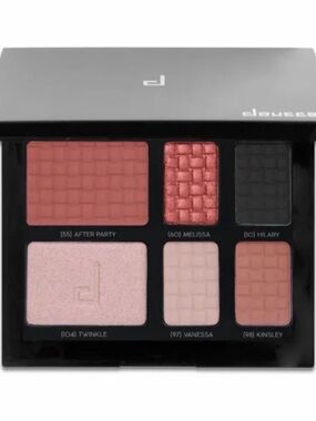 Doucce Eyeshadow Palette — Mauve, Pink, Black & Shimmery Rose Set
